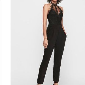 Halter Neck Lace Jumpsuit
